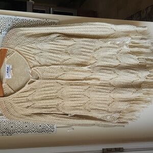 Back In The Saddle Womens Sweater sz S Cream
